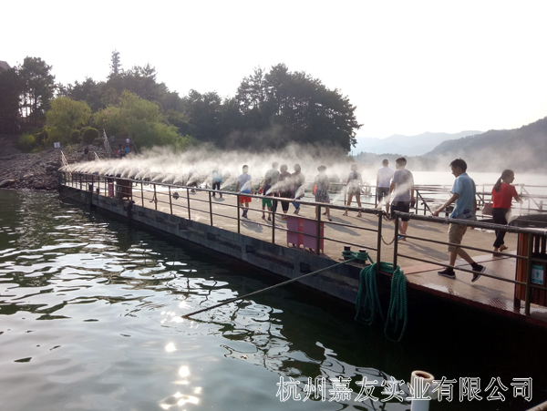 千岛湖喷雾降温造案例