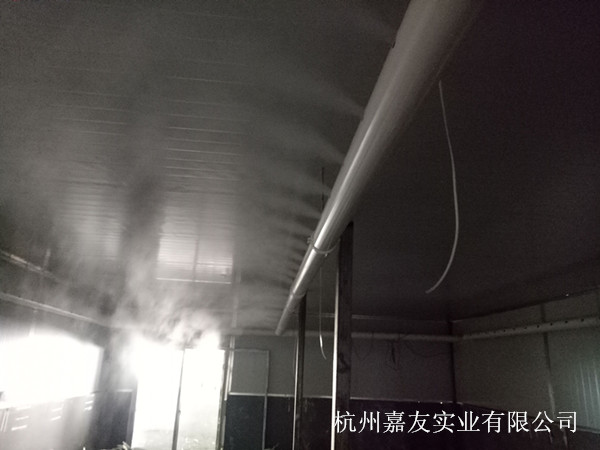 超声波加湿器PVC管道喷雾案例图