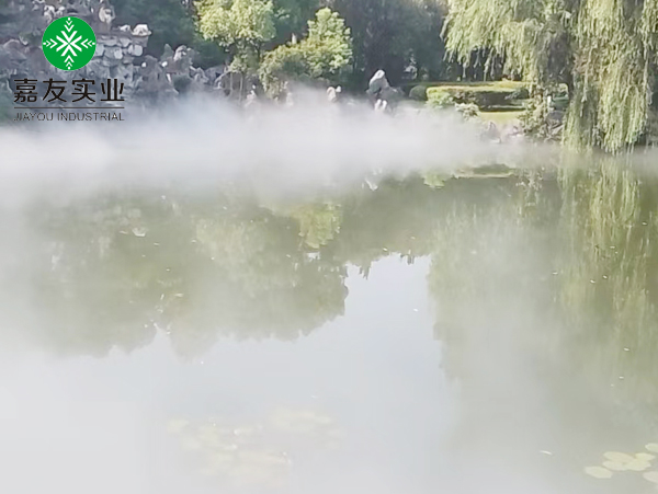 公园喷雾造景案例|雾王雾森系统打造公园自然生态美学景观